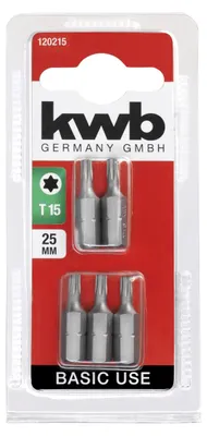 Obrázek produktu pro kwb 120215 Hex bit Chromium-vanadium steel 5 pc(s)