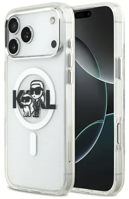 Zdjęcie produktu dla Etui Karl Lagerfeld IML Glitter Karl Choupette MagSafe do iPhone 17 Pro