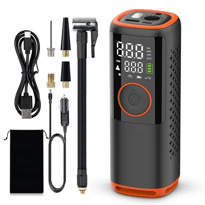 Immagine prodotto di Mini pompa dell'aria elettrica, compressore d'aria portatile con batteria ricaricabile