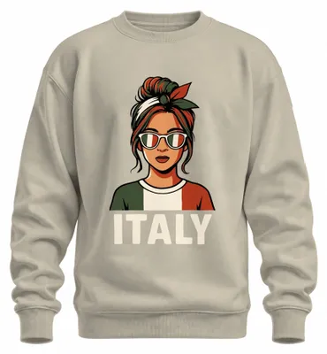 Productafbeelding van Italiaanse zonnebril, vlag, retro, vakantie, fan, reiskleding, sweatshirt, trui, natuur, S