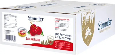 Produktbild von Simmler Sauerkirsch-Konfitüre Extra 100x25g