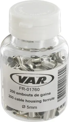 Produktbild von VAR Außenhüllenendkappen FR-01760 5mm für Bremsaußenhüllen Metall 200 Stück