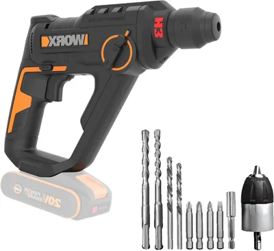 Productafbeelding van Accuboorhamer - Boormachine Hamerboor - Gaten Boren - 2-in-1 Functie - 13 mm - Zwart/Oranje