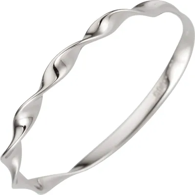 Produktbild von Ring aus 585 Gold Weißgold gedreht Goldring Fingerring Damenring schlicht Innenumfang 54mm  Ø17.2mm