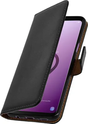 Produktbild von Galaxy S9 Flip-Cover aus Kunstleder mit Standfunktion & Kartenfach – Schwarz