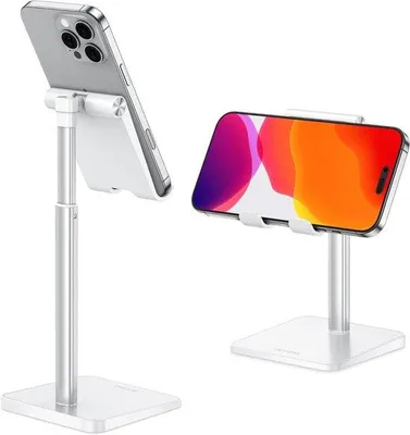 Obrázek produktu pro Vertikální stolní držák na smartphone – bílý, vhodný pro iPhone a další modely