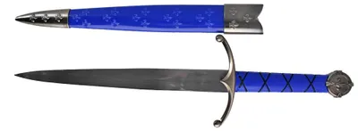 Productafbeelding van Haller decoratief dolk, blauw, met schede, 40 cm