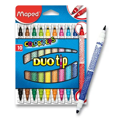 Immagine prodotto di Pennarelli per bambini Color' Peps Duo Tip, 10 colori