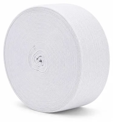 Elastikband 40 mm x 10 m, weiß, Polyester, dehnbar, zum Nähen