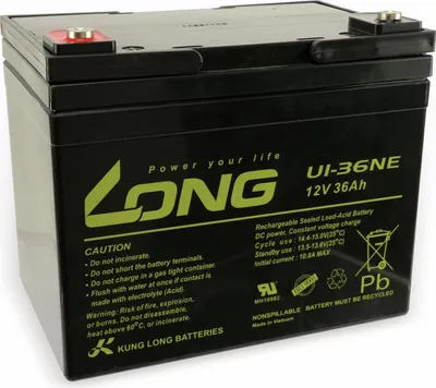 Obrázok produktu pre Olovená batéria KUNG LONG U1-36NE, 12 V/36 Ah, odolná voči cyklom