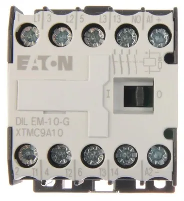 Imagen del producto de EATON DILEM-10-G, 24 VDC, 010213, contactor de potencia, 3 polos + 1 polo auxiliar, 4 kW, 400 V AC, categoría de utilización AC3, alimentación DC