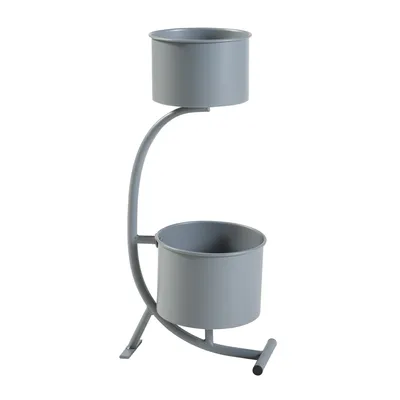 Image de Présentoir à fleurs 'Almelo' 63x29x21cm métal gris