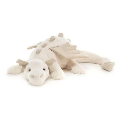 Produktbild von Drachen Kuscheltier 70cm – Plüsch Drache Kissen – Weiß