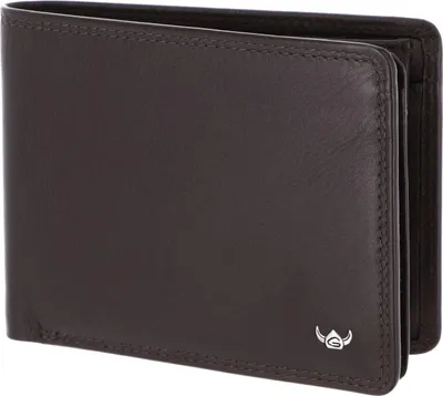 Zdjęcie produktu dla Złoty portfel skórzany Polo RFID Protect billfold 1420 ciemnobrązowy