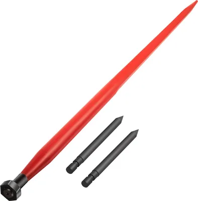 Zdjęcie produktu dla 49-calowa włócznia do bel siana, udźwig 3000 funtów, szerokość 1 3/4", z nakrętką i tuleją