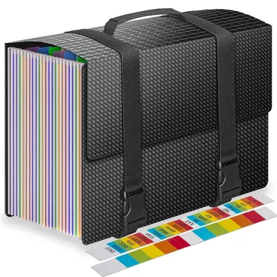 Produktbild von Dokumenten Organizer Box mit Griff - 25 Fächer für A4 Papier