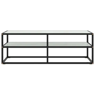 Immagine prodotto di Mobile TV nero con vetro temperato effetto marmo 120x40x40 cm