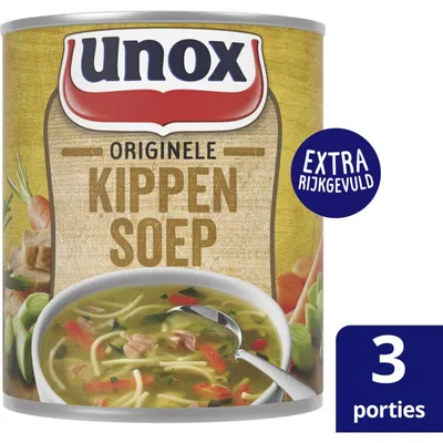 Image de Unox Original Kippensoep Soup 800g – Soupe au poulet copieuse, riche en saveur