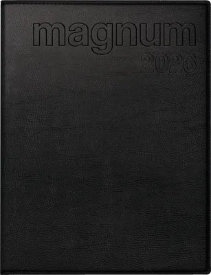 Immagine prodotto di rido® idé® 70-27 064 906 Calendario magnum 2026 - 1 settimana / 2 pagine, 18,3 x 24 cm, Pelle finta, nero