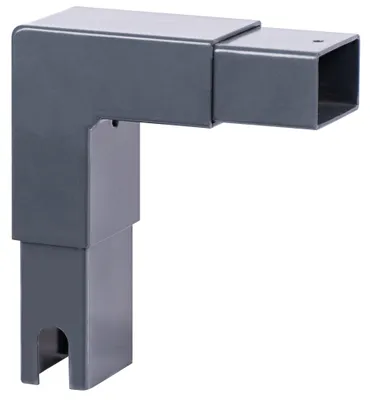 Zdjęcie produktu dla Końcówka Alberts Highlight ocynkowana ogniowo w kolorze antracytowym Długość: 150 mm Szerokość: 172 mm Profil: 60 x 40 mm