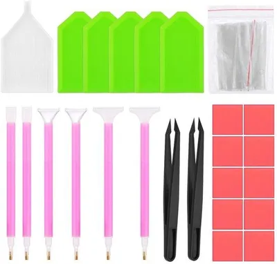Obrázok produktu pre Sada na diamantové brúsenie, 5D, kufrík na náradie, prostriedky na údržbu, kožené puzdro, cestovná veľkosť