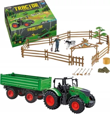 Obrázek produktu pro Farmářský Set S Traktorem A Farmou Pro Děti Zvířata Traktor + Příslušenství