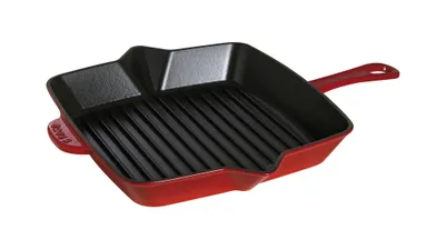 Produktbild von STAUB Gusseisen-Grillpfanne 26 x 26 cm Induktion gerippt amerikanisch rot