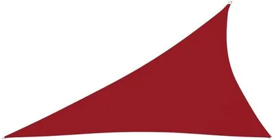 Image de Toile d'ombrage triangulaire - 3 x 4 x 5 m - Rouge - Toile Oxford imperméable - Résistante aux UV - Toile d'ombrage avec cordes