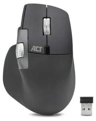 Imagen del producto de ACT AC5147, para diestros, láser, inalámbrico (RF) + Bluetooth, 4800 DPI, color gris