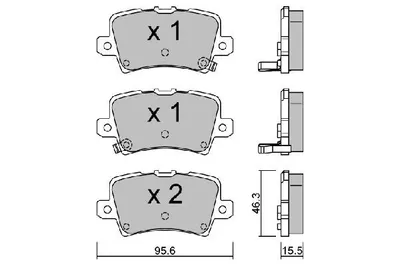 Produktbild von AISIN Bremsbeläge Satz Hinten Bremsklötze für HONDA CIVIC VIII Hatchback (FN, FK) BPHO-2002