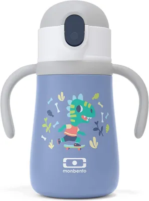 Zdjęcie produktu dla monbento MB Stram, 360 ml, Codzienne użytkowanie, Niebieski, Poliester, Polipropylen (PP), Silikon, Tritan, 12 h, Pokrywka z klapką