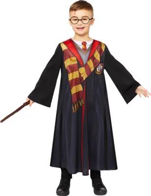 Produktbild von Harry Potter Deluxe Kostüm für Kinder inkl. Brille und Zauberstab