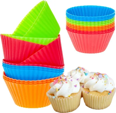 Zdjęcie produktu dla Silikonowe foremki do muffinów Zestaw muffinów z 12 elementami do pieczenia