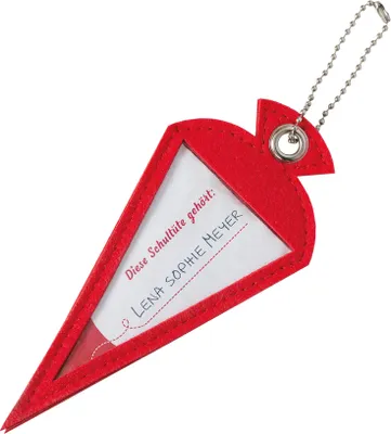 Produktbild von ROTH Namensanhänger für Schultüte, aus Filz, zum personalisieren der Schultüte, mit Kugelkette zum Befestigen