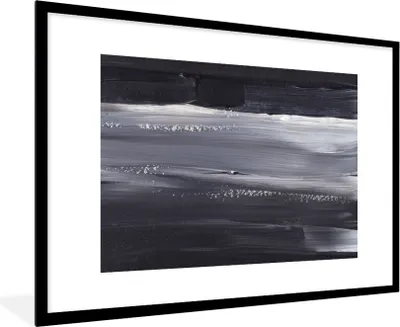 Produktbild von MuchoWow® Gerahmtes Poster Farbe - Abstrakt - Schwarz 90x60 cm - Poster mit Schwarzem Bilderrahmen Wandposter Rahmen Foto Bilder - Wanddekoration - Fotos