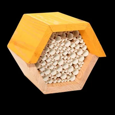 Image de Hôtel à abeilles en bois et papier - Nichoir écologique