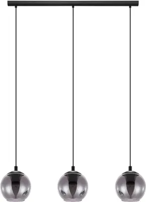 Image de Lampe de table Ariscani 3 flammes verre fumé