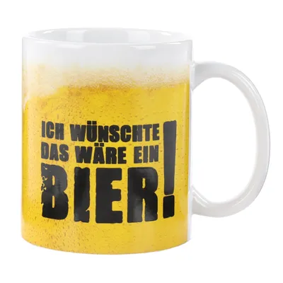 Produktbild von FunX Kaffeetasse Bier - Tasse als lustiges Männergeschenk für Freund, Papa und Bruder -Ideal zu Weihnachten und Geburtstag - 330 ml