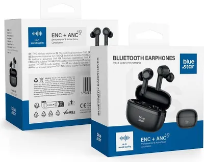 Image de Blue Star TWS AC20E Casque stéréo sans fil avec ANC et ENC Noir