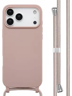 Productafbeelding van imoshion Siliconen hoesje met koord voor de Apple iPhone 17 Pro Max - Sand Pink