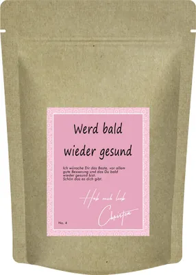 Produktbild von "Werd bald gesund" oder "Gute Besserung" Tee von Christea - 70 g Kräutertee