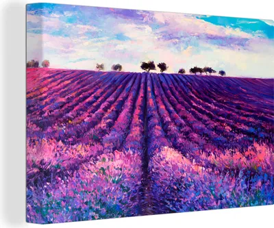 Produktbild von OneMillionCanvasses® - Leinwandbilder - 140x90 cm, Ölfarbe - Malerei - Blumen, Wandbilder Kunstdruck Wanddekoration - Foto auf Leinwand - Gemälde auf Holzrahmen
