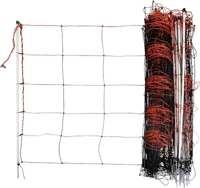 Immagine prodotto di KERBL TitanLight Schafnetz Einzelspitze  50 m x 108 cm (Orange/Schwarz)