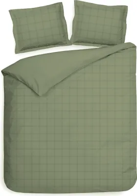 Produktbild von Heckett and Lane Diamante Dbo 240 Laurel Green Bettwäsche 1 x Bettbezug 240x220 + 2 x Kopfkissenbezug 80x80 Laurel-Green  grün