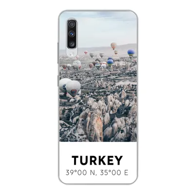 Produktbild von MuchoWow® Handyhülle Schutzhülle Hülle für Samsung Galaxy A70 Türkei - Felsen - Luftballons Silikon Softcase Handy Hülle - Schutzhaube