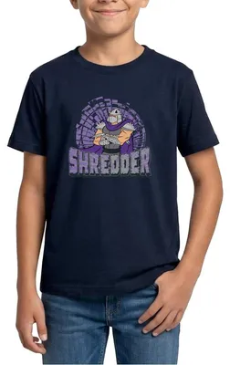 Produktbild von Spreadshirt Teenage Mutant Ninja Turtles Shredder Teenager T-Shirt, 152/164 (12-14 Jahre), Navy