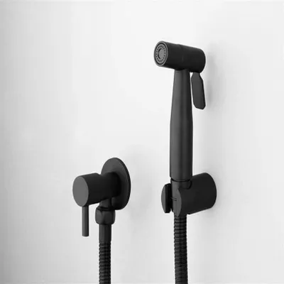 Handbrause Schwarz Bidet Wandmontage, Hochdruck, Wassersparend