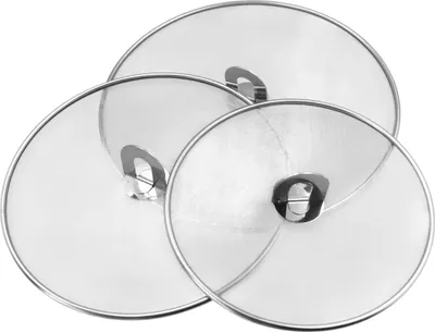 Produktbild von RVS Antispatdeksel Set – 3 Größen Ø20/Ø25/Ø30 cm – Effektive Abdeckung für Pfannen – Praktische Spritzschutz Siebe – Spülmaschinenfest – Vielseitig einsetzbar