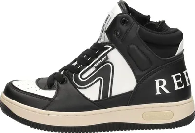 Image de Replay Epic JR Mid Boy 4  Sneakers Hoog - Zwart - Maat 33
