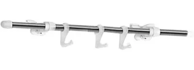 Productafbeelding van Handdoekhouder voor de radiator - Wasrek met haken - Handdoeken drogen - 6 haken - 50 cm - Zilver